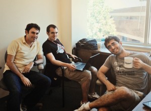 Betterific Co-founders Jonathan Schilit, Brad Cater and Micha (left to right) on the first day they dropped their day jobs to realize their vision. Jonathan and Micha have been friends since middle school. Both attended the Charles E. Smith Jewish Day School in Rockville, MD.